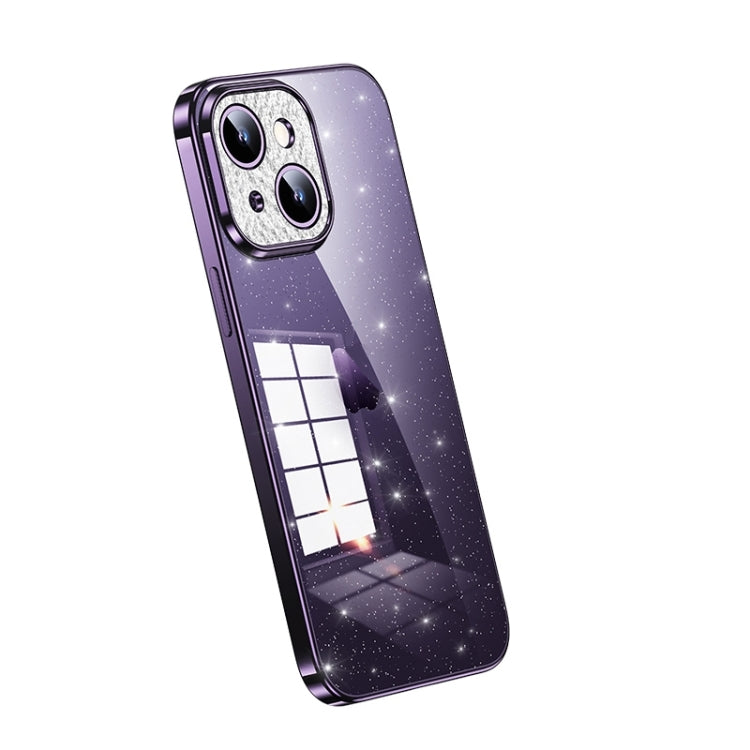 SULADA Electroplated Transparent Glittery TPU Phone Case, For iPhone 14 Pro Max, For iPhone 15, For iPhone 13 Pro Max, For iPhone 13 Pro, For iPhone 13, For iPhone 12