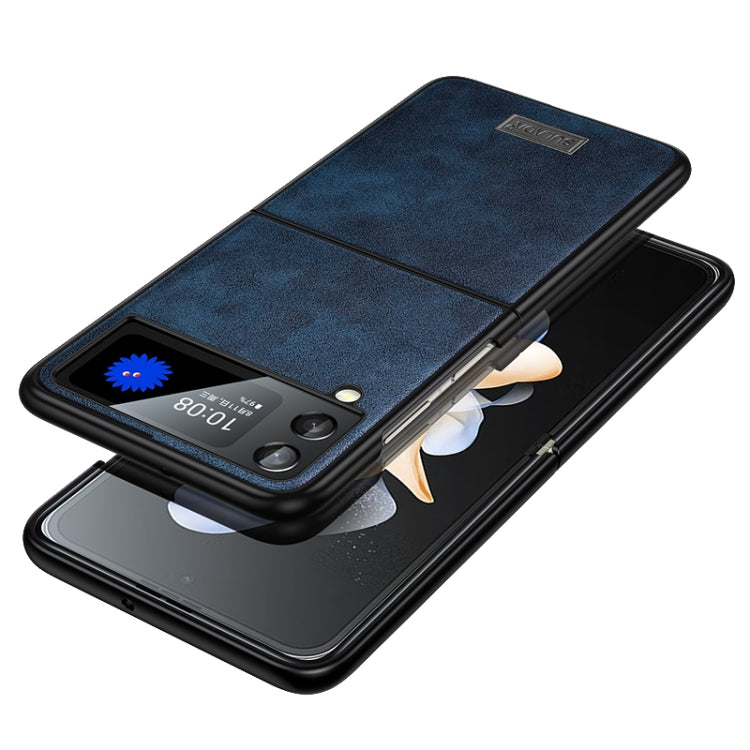 SULADA Shockproof TPU + Handmade Leather Phone Case, For Samsung Galaxy Z Flip6 / Flip7 FE, For Samsung Galaxy Z Flip5, For Samsung Galaxy Z Flip4