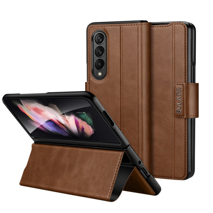 SULADA All-inclusive Magnetic Snap Flip Leather Phone Case, For Samsung Galaxy Z Fold2 / W21