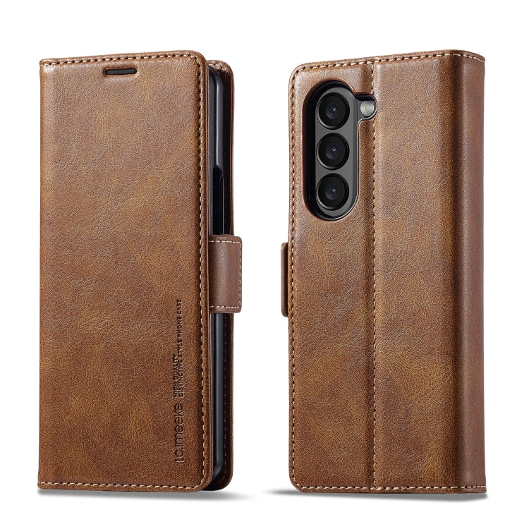 LC.IMEEKE RFID Anti-theft Leather Phone Case, For Galaxy Z Fold8 Ultra 5G, For Galaxy Z Flip8 5G, For Samsung Galaxy Z Flip6 / Flip7 FE, For Samsung Galaxy Z Fold7 5G, For Samsung Galaxy Z Flip7 5G, For Samsung Galaxy Z Fold6 5G