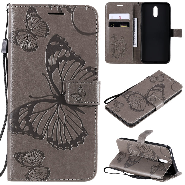 3D Butterflies Embossing Pattern Horizontal Flip Leather Case with Holder & Card Slot & Wallet, For OPPO Realme 6, For Nokia 1.3, For Nokia 2.3