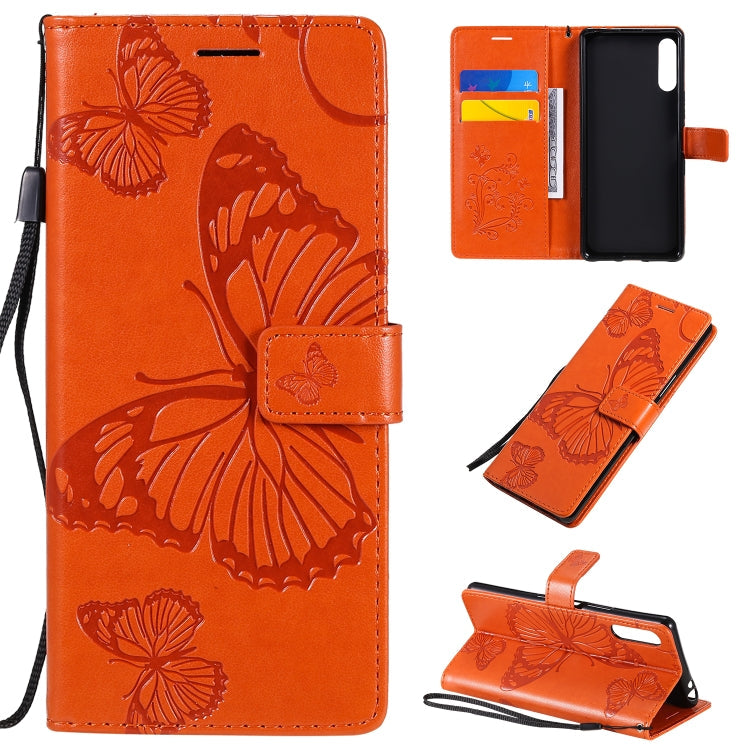 3D Butterflies Embossing Pattern Horizontal Flip Leather Case with Holder & Card Slot & Wallet, For Sony Xperia L4, For Sony Xperia 10 II, For Xiaomi Redmi K30 Pro