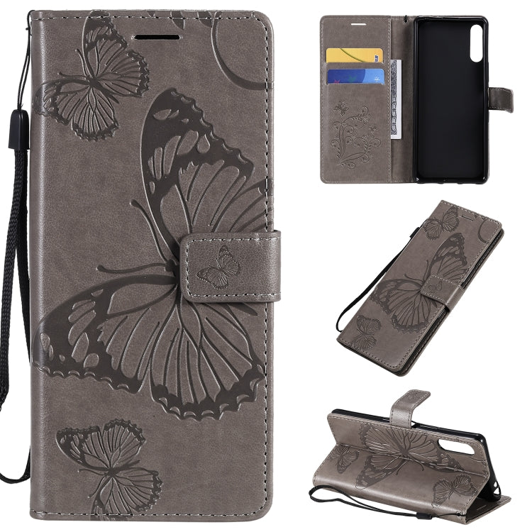 3D Butterflies Embossing Pattern Horizontal Flip Leather Case with Holder & Card Slot & Wallet, For Sony Xperia L4, For Sony Xperia 10 II, For Xiaomi Redmi K30 Pro