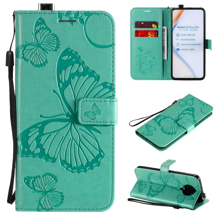 3D Butterflies Embossing Pattern Horizontal Flip Leather Case with Holder & Card Slot & Wallet, For Sony Xperia L4, For Sony Xperia 10 II, For Xiaomi Redmi K30 Pro
