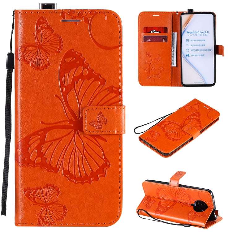 3D Butterflies Embossing Pattern Horizontal Flip Leather Case with Holder & Card Slot & Wallet, For Sony Xperia L4, For Sony Xperia 10 II, For Xiaomi Redmi K30 Pro