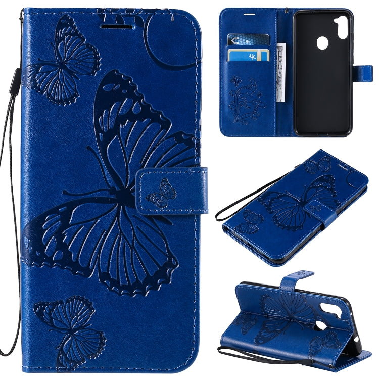 3D Butterflies Embossing Pattern Horizontal Flip Leather Case with Holder & Card Slot & Wallet, For Samsung Galaxy A11, For Samsung Galaxy A21s, For Samsung Galaxy A31