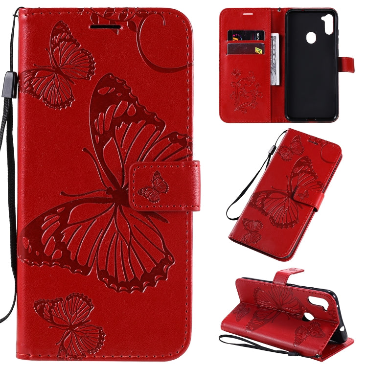 3D Butterflies Embossing Pattern Horizontal Flip Leather Case with Holder & Card Slot & Wallet, For Samsung Galaxy A11, For Samsung Galaxy A21s, For Samsung Galaxy A31