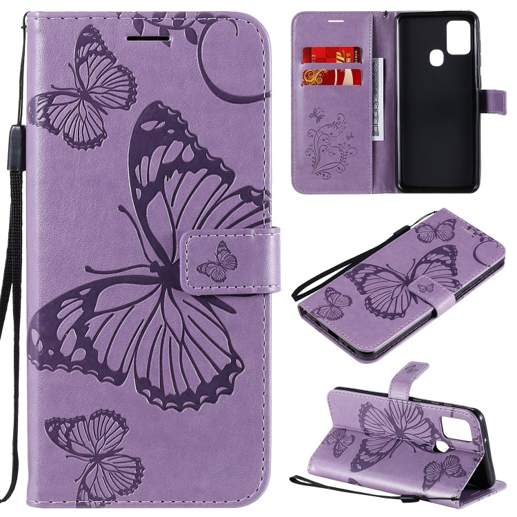 3D Butterflies Embossing Pattern Horizontal Flip Leather Case with Holder & Card Slot & Wallet, For Samsung Galaxy A11, For Samsung Galaxy A21s, For Samsung Galaxy A31