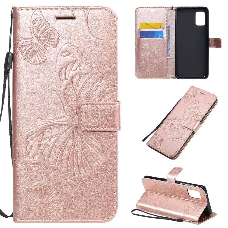 3D Butterflies Embossing Pattern Horizontal Flip Leather Case with Holder & Card Slot & Wallet, For Samsung Galaxy A41, For Samsung Galaxy A51 5G, For Samsung Galaxy A71 5G