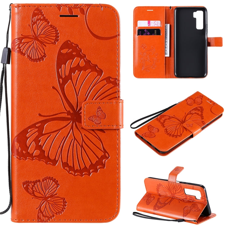 3D Butterflies Embossing Pattern Horizontal Flip Leather Case with Holder & Card Slot & Wallet, For Huawei Nova 7, For Huawei Nova 7 Pro, For Huawei Nova 7 SE / P40 Lite 5G