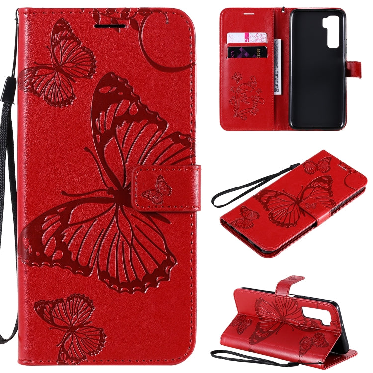 3D Butterflies Embossing Pattern Horizontal Flip Leather Case with Holder & Card Slot & Wallet, For Huawei Nova 7, For Huawei Nova 7 Pro, For Huawei Nova 7 SE / P40 Lite 5G