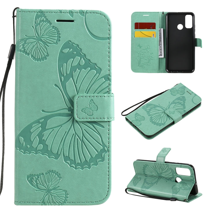 3D Butterflies Embossing Pattern Horizontal Flip Leather Case with Holder & Card Slot & Wallet, For Huawei Y7P / P40 Lite E / Honor 9C, For Huawei P Smart(2020), For Huawei Y5P / Honor 9s