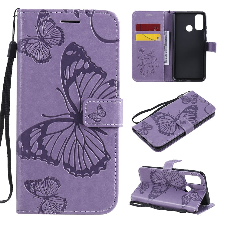3D Butterflies Embossing Pattern Horizontal Flip Leather Case with Holder & Card Slot & Wallet, For Huawei Y7P / P40 Lite E / Honor 9C, For Huawei P Smart(2020), For Huawei Y5P / Honor 9s
