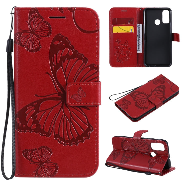 3D Butterflies Embossing Pattern Horizontal Flip Leather Case with Holder & Card Slot & Wallet, For Huawei Y7P / P40 Lite E / Honor 9C, For Huawei P Smart(2020), For Huawei Y5P / Honor 9s