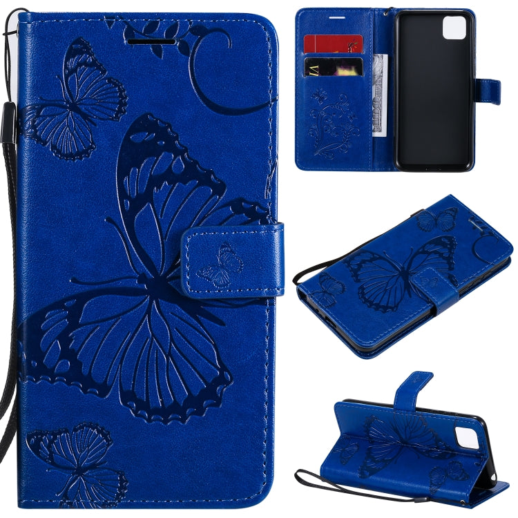 3D Butterflies Embossing Pattern Horizontal Flip Leather Case with Holder & Card Slot & Wallet, For Huawei Y7P / P40 Lite E / Honor 9C, For Huawei P Smart(2020), For Huawei Y5P / Honor 9s
