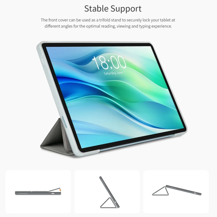 3-Fold Holder Folio Leather Tablet Smart Case, For Teclast P50, For Teclast P30T, For Teclast T60, For Teclast P85T, For Teclast T50 Pro, For Teclast T40S