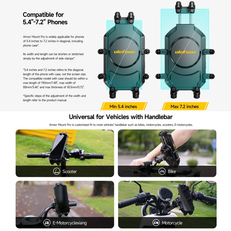 Ulefone Armor Mount Pro AM01 Universal Bicycle Handle Phone Holder, AM01