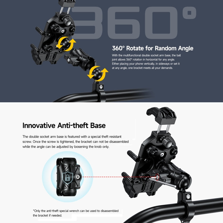 Ulefone Armor Mount Pro AM01 Universal Bicycle Handle Phone Holder, AM01