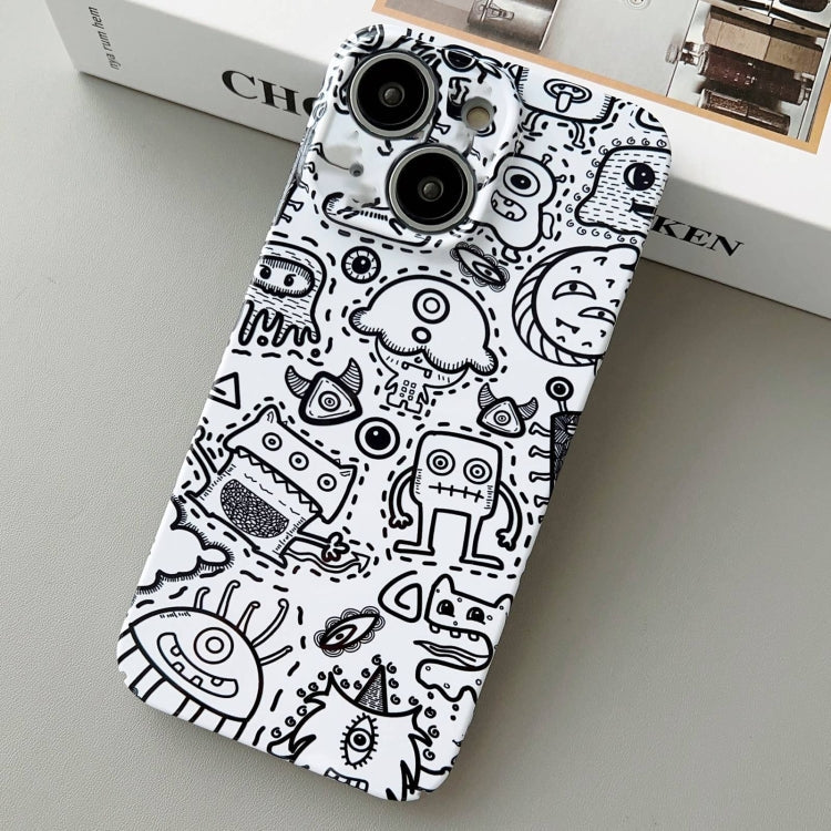 Painted Pattern Precise Hole PC Phone Case, For iPhone 14