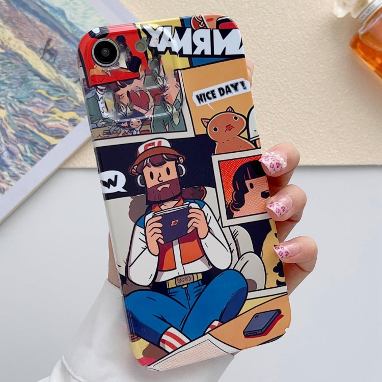 Painted Pattern Precise Hole PC Phone Case, For iPhone SE 2022 / 2020 / 8 / 7