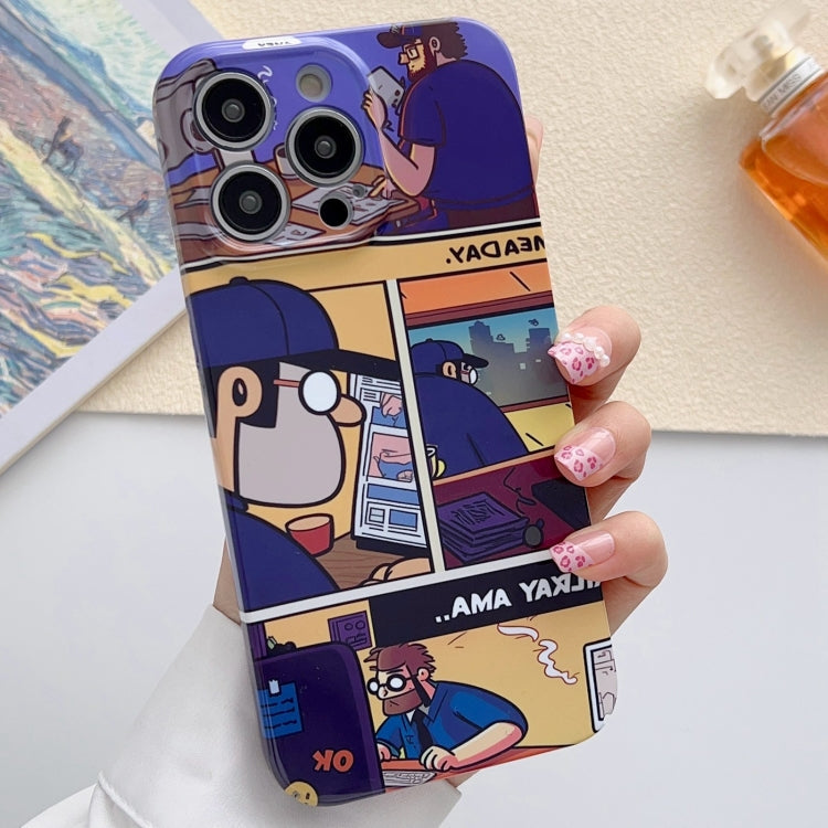 Painted Pattern Precise Hole PC Phone Case, For iPhone 13 Pro