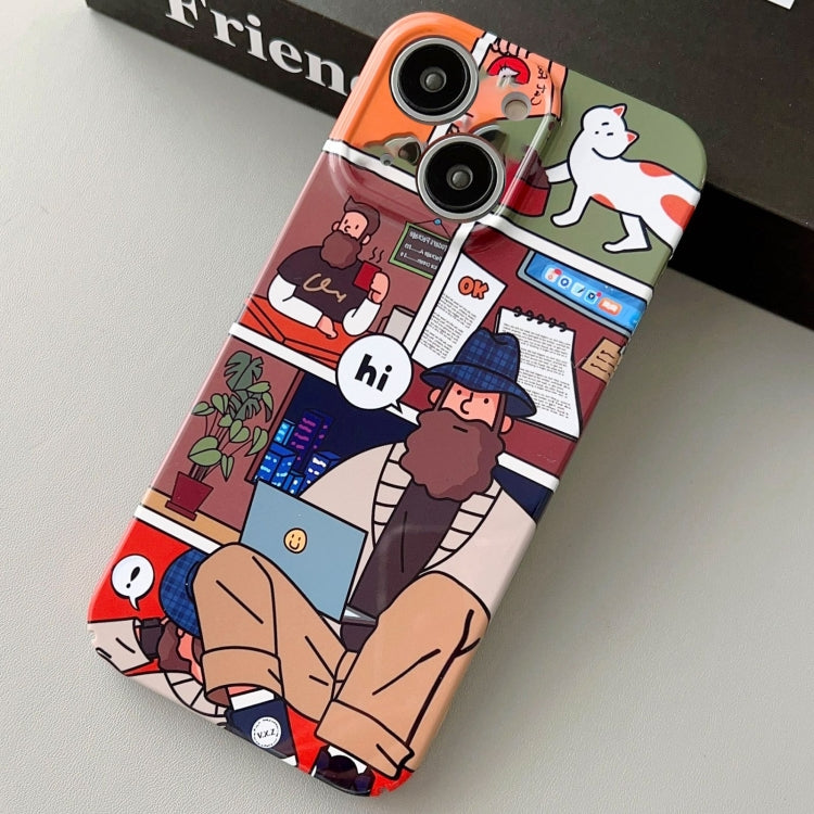 Painted Pattern Precise Hole PC Phone Case, For iPhone 13
