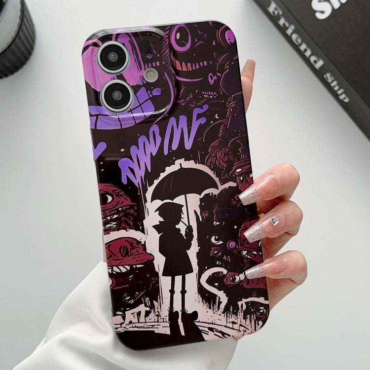Painted Pattern Precise Hole PC Phone Case, For iPhone 12