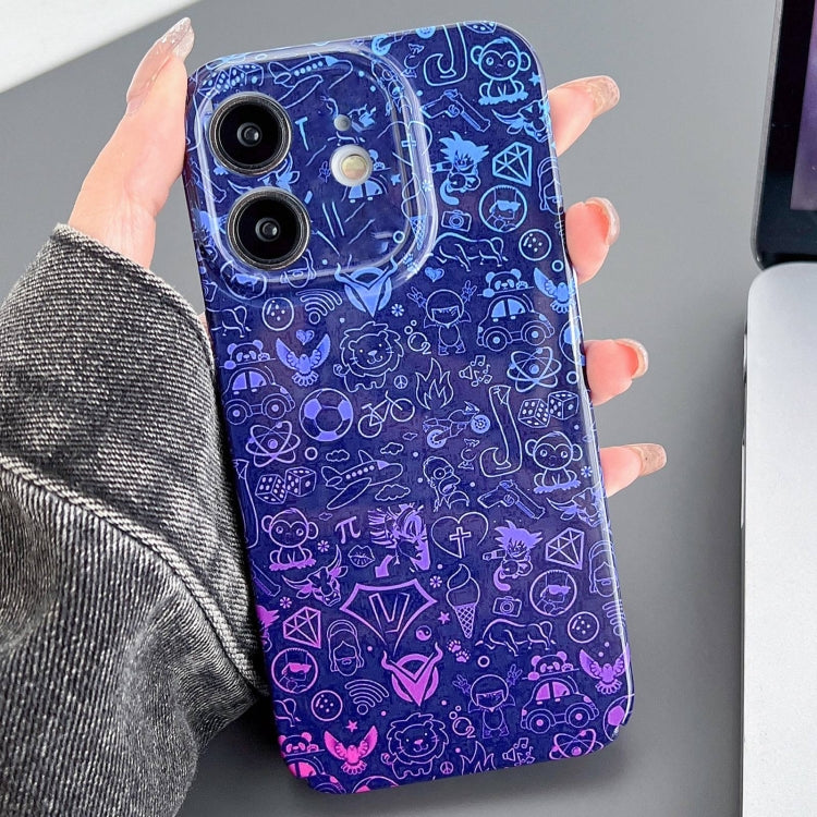Painted Pattern Precise Hole PC Phone Case, For iPhone 12