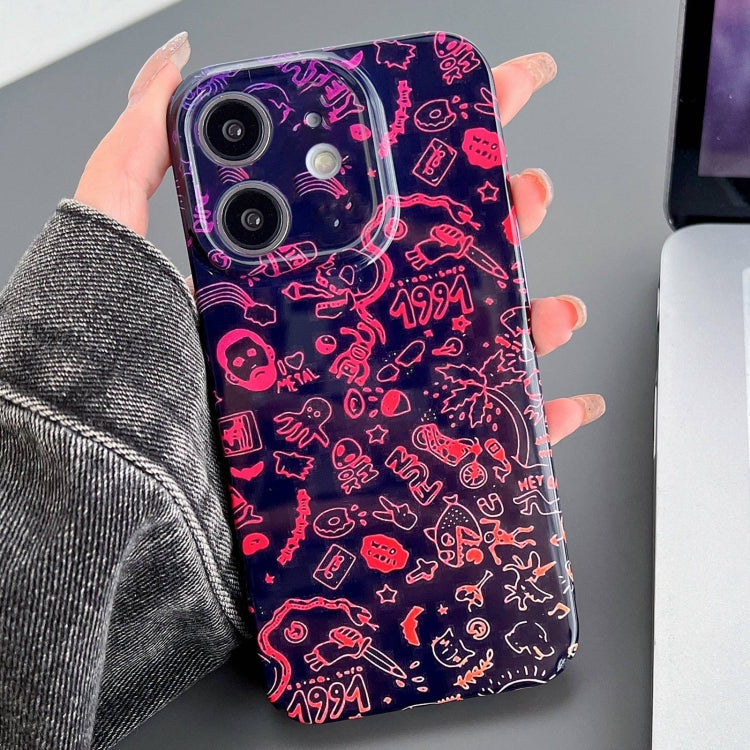 Painted Pattern Precise Hole PC Phone Case, For iPhone 12
