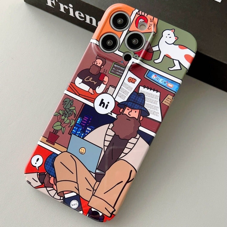 Painted Pattern Precise Hole PC Phone Case, For iPhone 12 Pro Max