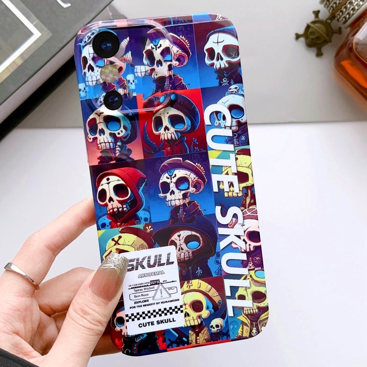 Painted Pattern Precise Hole PC Phone Case, For iPhone X / XS