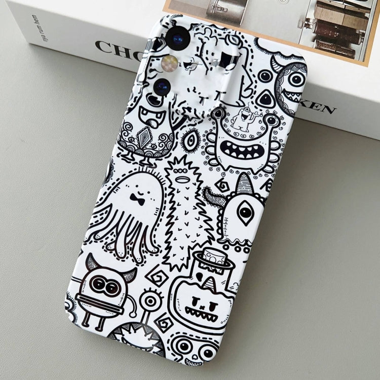 Painted Pattern Precise Hole PC Phone Case, For iPhone X / XS