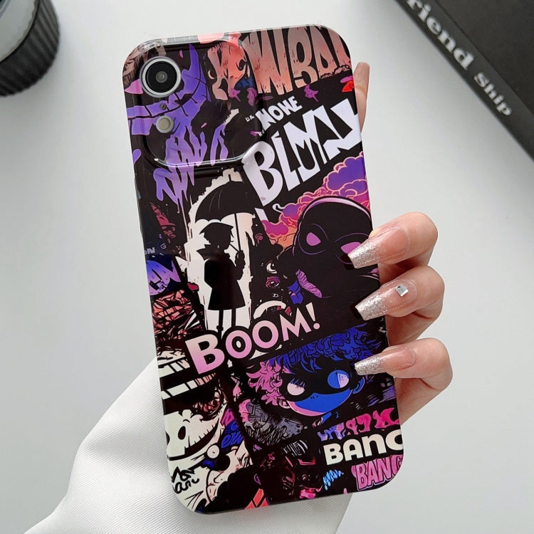 Painted Pattern Precise Hole PC Phone Case, For iPhone XR