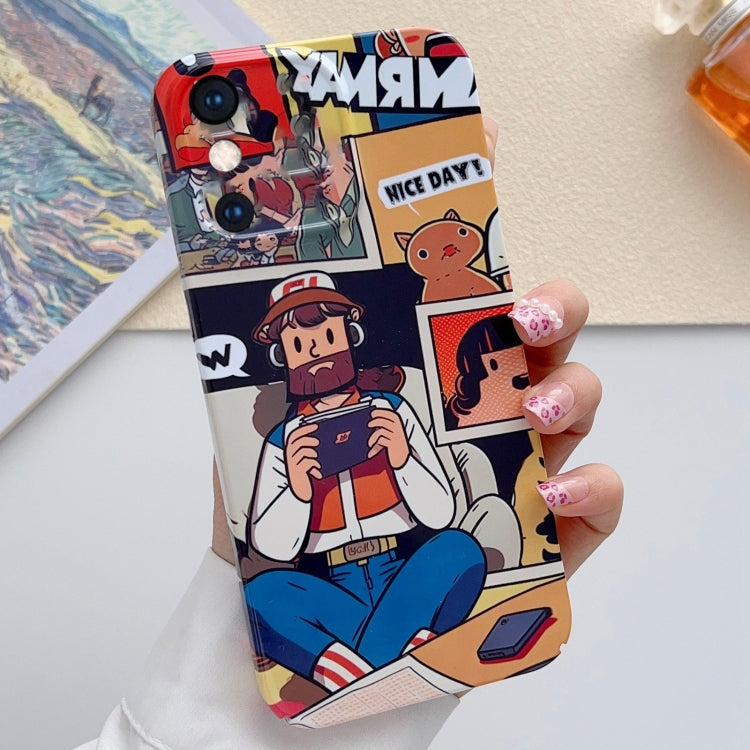 Painted Pattern Precise Hole PC Phone Case, For iPhone XS Max