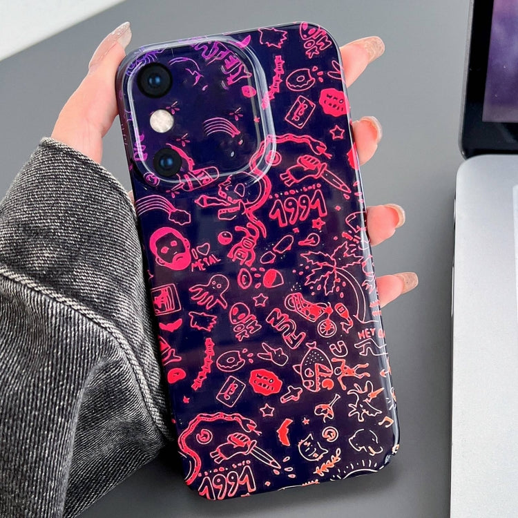 Painted Pattern Precise Hole PC Phone Case, For iPhone XS Max