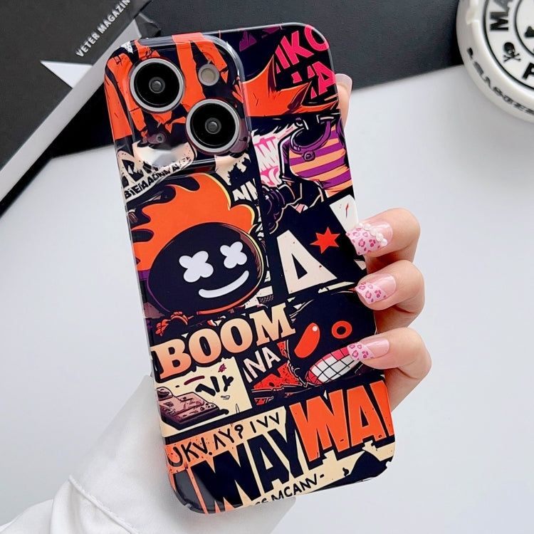 Painted Pattern Precise Hole PC Phone Case, For iPhone 15