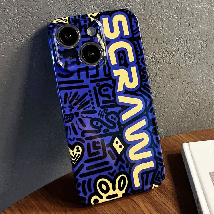 Painted Pattern Precise Hole PC Phone Case, For iPhone 15