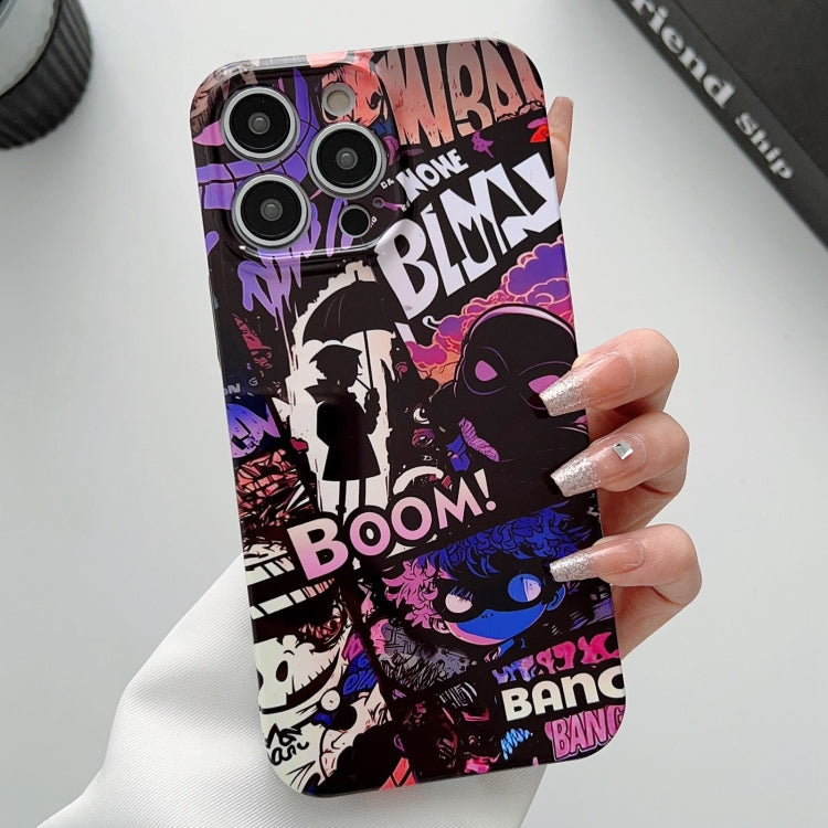 Painted Pattern Precise Hole PC Phone Case, For iPhone 15 Pro