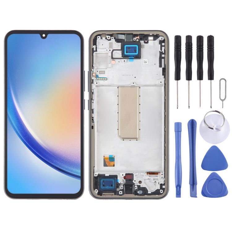 Original LCD Screen Digitizer Full Assembly with Frame, For Samsung Galaxy A25 SM-A256B, For Samsung Galaxy A15 5G SM-A156B, For Samsung Galaxy A35 SM-A356B, For Samsung Galaxy A05s SM-A057F, For Samsung Galaxy M14 SM-M146B                             ...