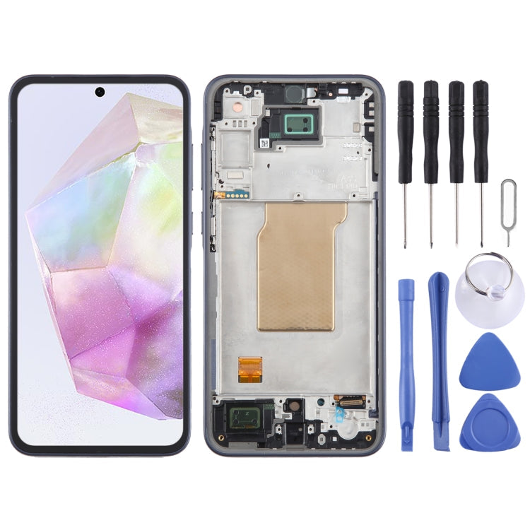 Original LCD Screen Digitizer Full Assembly with Frame, For Samsung Galaxy A25 SM-A256B, For Samsung Galaxy A15 5G SM-A156B, For Samsung Galaxy A35 SM-A356B, For Samsung Galaxy A05s SM-A057F, For Samsung Galaxy M14 SM-M146B                             ...