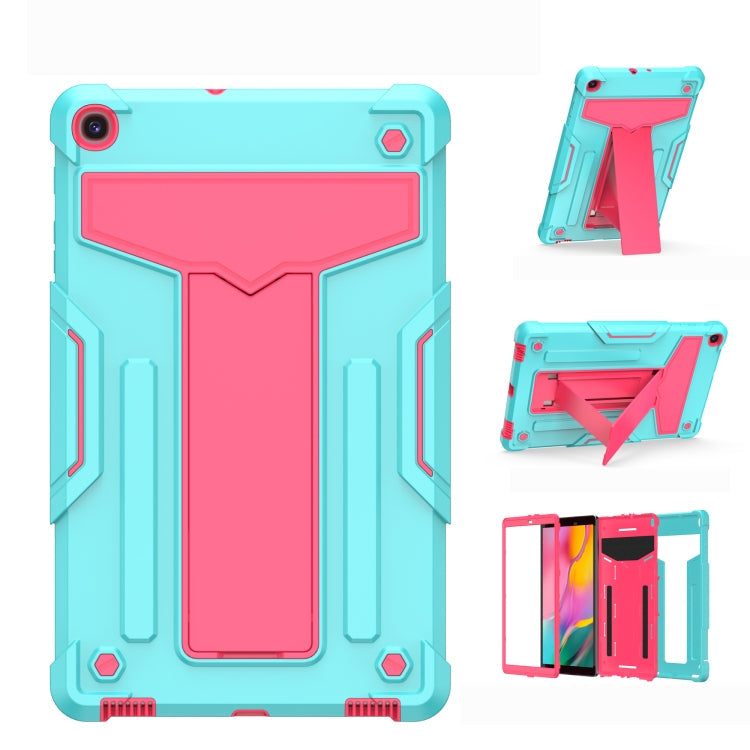 T-shaped Bracket Contrast Color Shockproof PC + Silicone Flat Protective Case, For iPad 10.2 / iPad Pro 10.5, For Samsung Galaxy Tab A8.4 (2020) T307