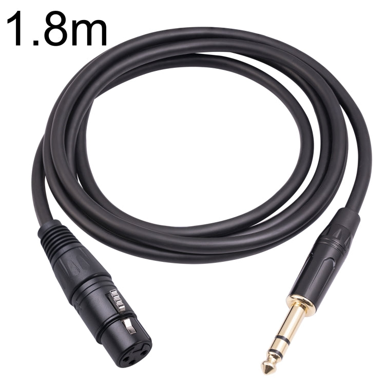 6.35mm 1/4 TRS Male to XLR 3pin Female Microphone Cable, 1m, 1.8m, 3m, 5m, 10m