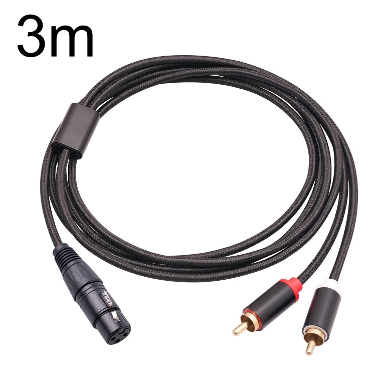RCA20 XLR Female to Dual RCA Y-Splitter Audio Cable, 1m, 2m, 3m