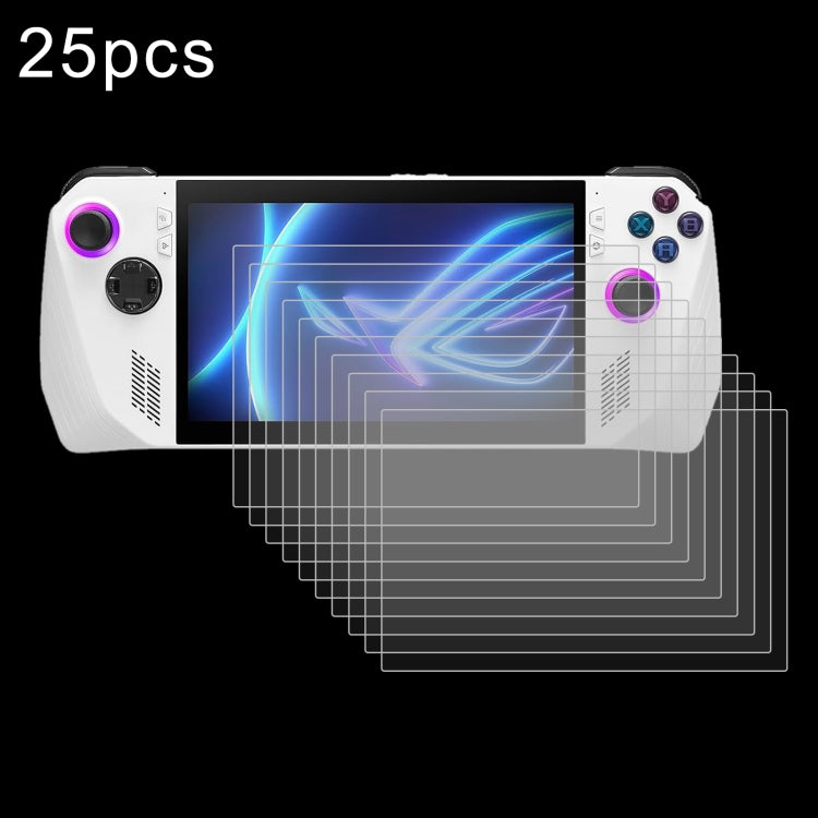 25pcs 9H 0.3mm Explosion-proof Tempered Glass Film, For ASUS Xbox Ally 7.0 inch 2025, For ASUS Rog Ally X 7.0, For ASUS ROG Ally