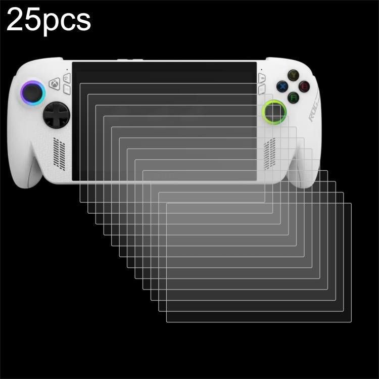25pcs 9H 0.3mm Explosion-proof Tempered Glass Film, For ASUS Xbox Ally 7.0 inch 2025, For ASUS Rog Ally X 7.0, For ASUS ROG Ally