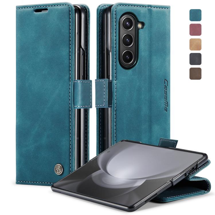 CaseMe-013 Multifunctional Retro Frosted Leather Phone Case, For Samsung Galaxy Z Fold5