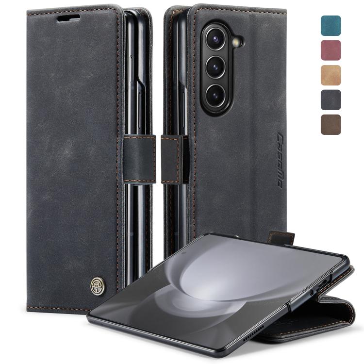 CaseMe-013 Multifunctional Retro Frosted Leather Phone Case, For Samsung Galaxy Z Fold5