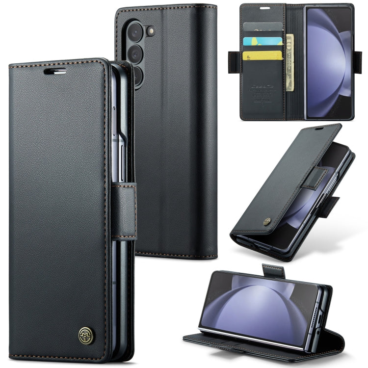 CaseMe 023 Butterfly Buckle Litchi Texture RFID Anti-theft Leather Phone Case, For Samsung Galaxy Z Flip6 / Flip7 FE, For Samsung Galaxy Z Fold6 5G, For Samsung Galaxy Z Fold5, For Samsung Galaxy Z Flip5