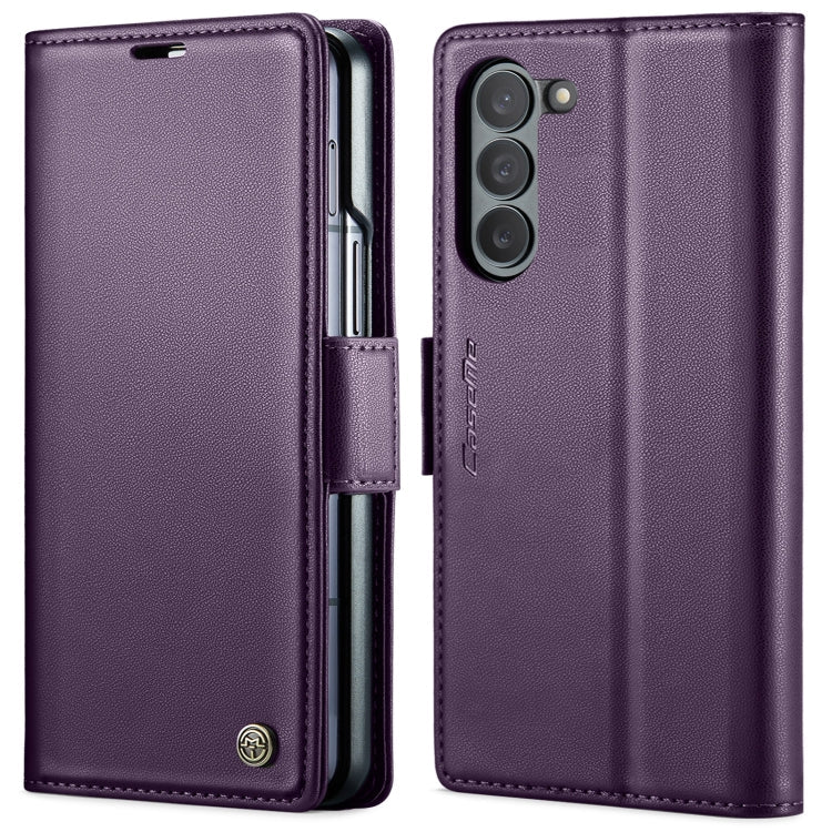 CaseMe 023 Butterfly Buckle Litchi Texture RFID Anti-theft Leather Phone Case, For Samsung Galaxy Z Flip6 / Flip7 FE, For Samsung Galaxy Z Fold6 5G, For Samsung Galaxy Z Fold5, For Samsung Galaxy Z Flip5