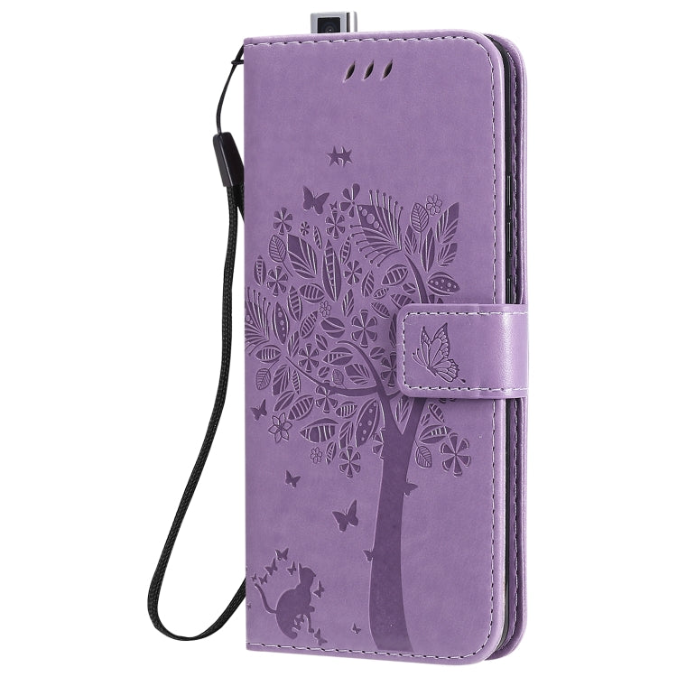 Tree & Cat Embossed Pattern Horizontal Flip Leather Case with Holder & Card Slots & Wallet & Lanyard, For Xiaomi Redmi K30 Pro, For Huawei Nova 7 Pro